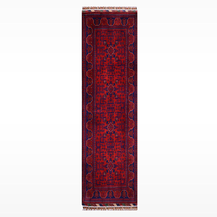 Afgan Halısı Hamyap Yolluk Orijinal El Dokuması Kök Boya Yün 0.83x198 1.64 Metrekare - 3x6 ft