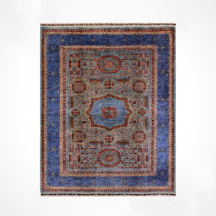 Memlük Orijinal El Dokuması Multi Kök Boya Yün Halı 156x187 2.92 Metrekare - 5x6 ft