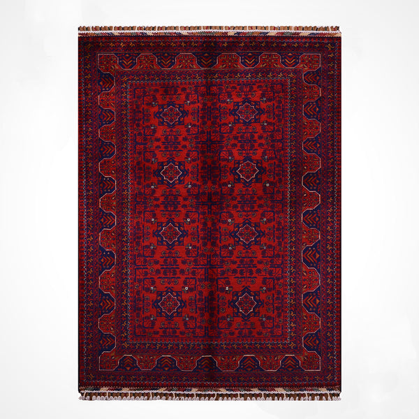 Afgan Halısı Hamyap Orijinal El Dokuması Kök Boya Yün 116x189 2.19 Metrekare - 4x6 ft