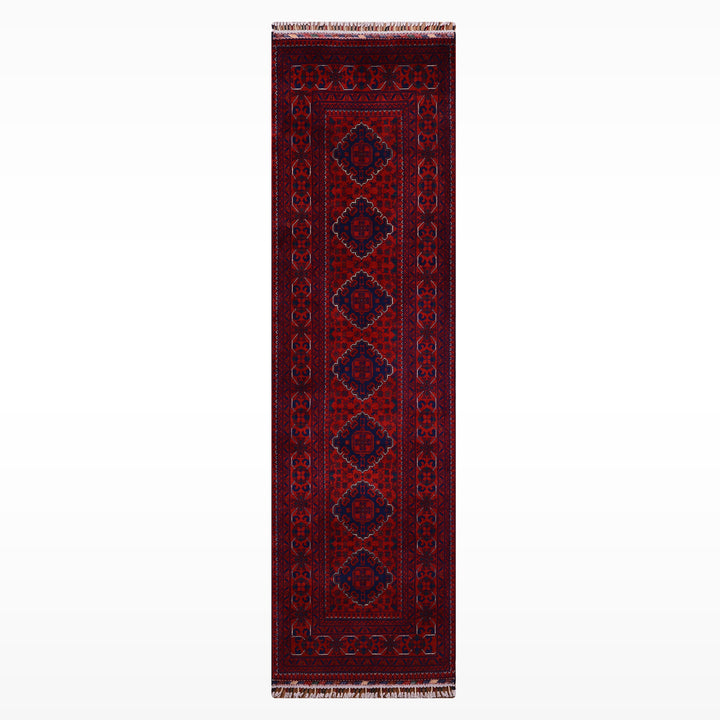 Afgan Halısı Hamyap Yolluk Orijinal El Dokuması Kök Boya Yün 0.84x290 2.44 Metrekare - 3x10 ft