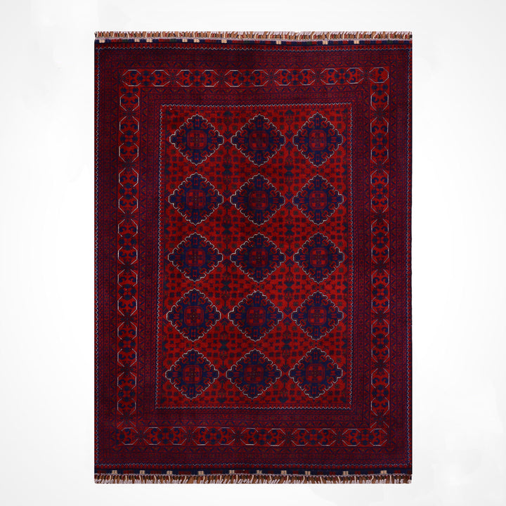 Afgan Halısı Hamyap Orijinal El Dokuması Kök Boya Yün 169x238 4.02 Metrekare - 5x7 ft