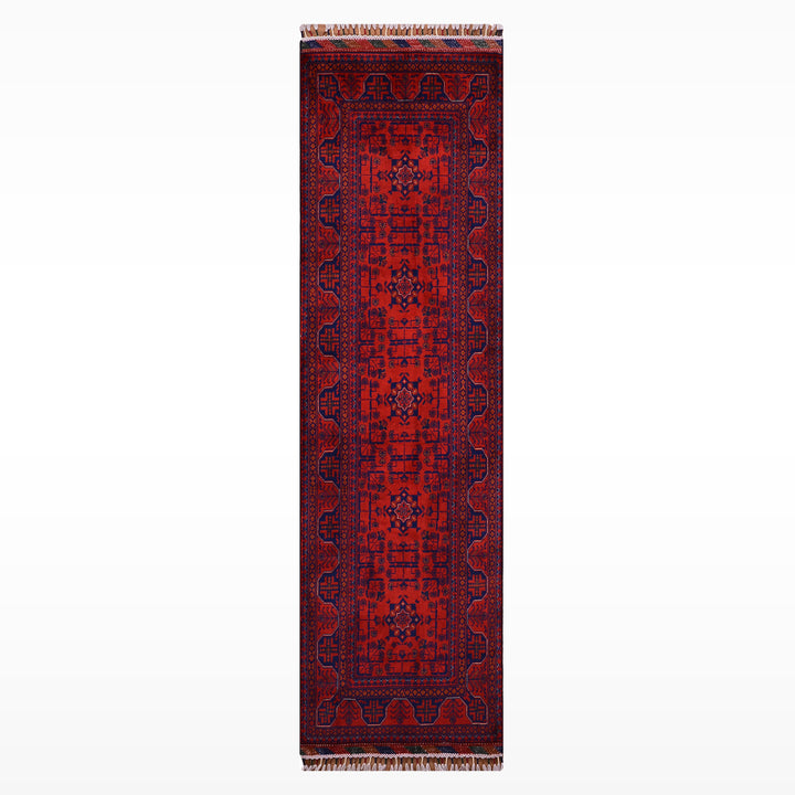 Afgan Halısı Hamyap Yolluk Orijinal El Dokuması Kök Boya Yün 0.78x247 1.93 Metrekare - 3x10 ft