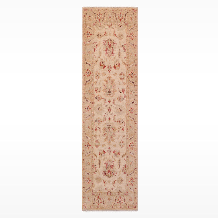 Uşak Original Handwoven Runner Rug, Cream Colored, Vegetable Dyed Wool Carpet, 0.76x200 cm (1.52 square meters) - 3x6 ft 