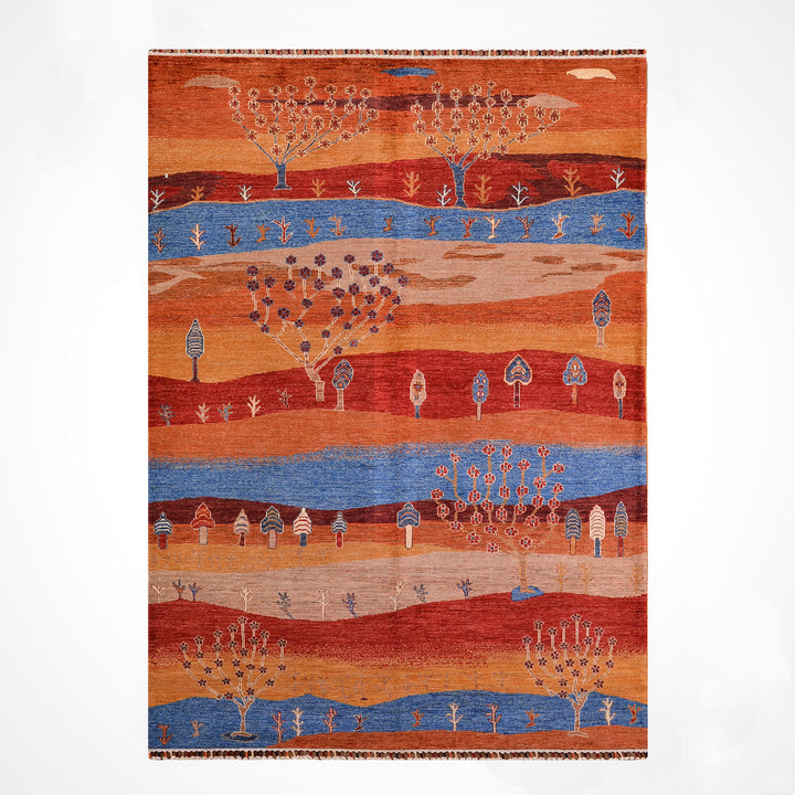 Sultani Hayat Ağacı Orijinal El Dokuması Multi Kök Boya Yün Halı 173x246 4.26 Metrekare - 5x8 ft