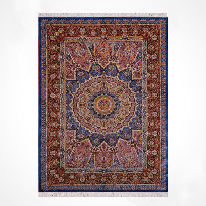 Iranian Sultanahmet Blue Modal Silk Rug 150x225 cm (3.38 square meters) - 5x7 ft