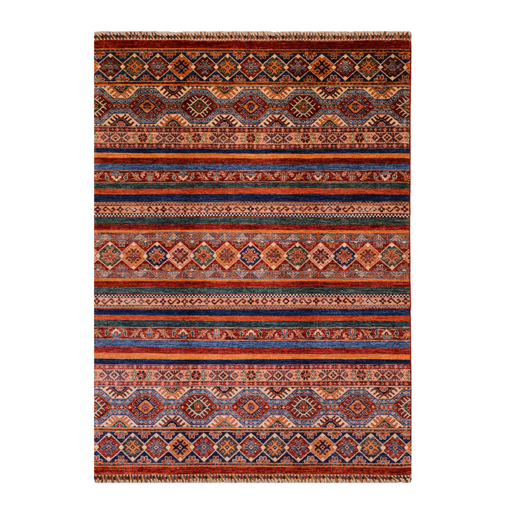 سجادة خورجين الأصلية المصنوعة يدويًا من الصوف المصبوغ متعدد الجذور 176 × 246 4.33 متر مربع - 6 × 9 قدم