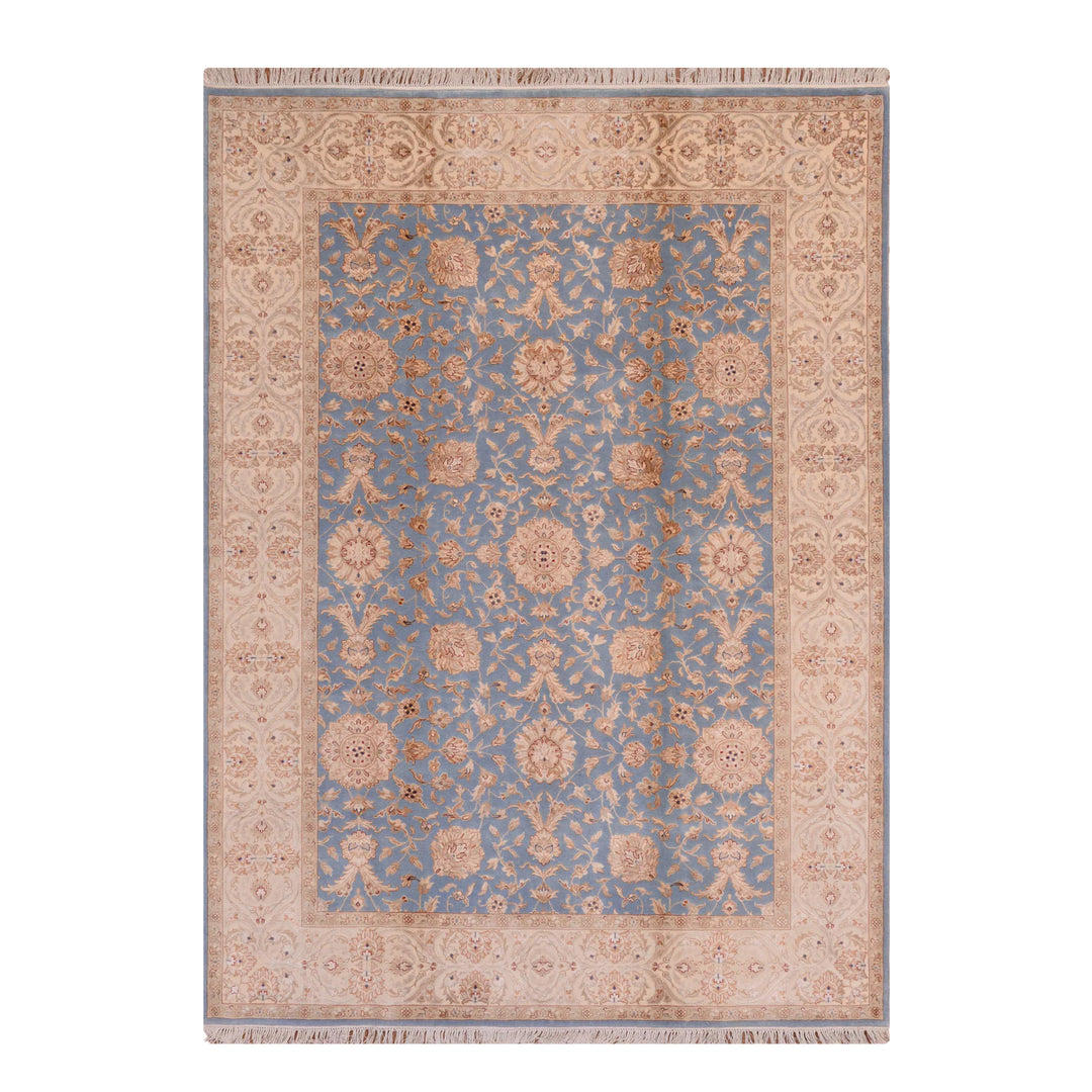Indian Owl Original Hand-Woven Gray Wool Bamboo Rug 172x241 4.15 Square Meters - 5x8 ft
