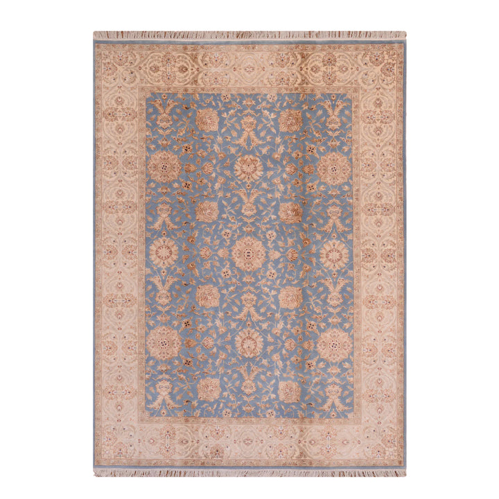 Indian Owl Original Hand-Woven Gray Wool Bamboo Rug 172x241 4.15 Square Meters - 5x8 ft