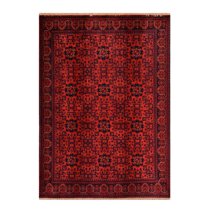 Afghan Rug Khall Original Hand Woven Vegetable Dyed Wool 170x232 3.94 Square Meters - 5x7 ft