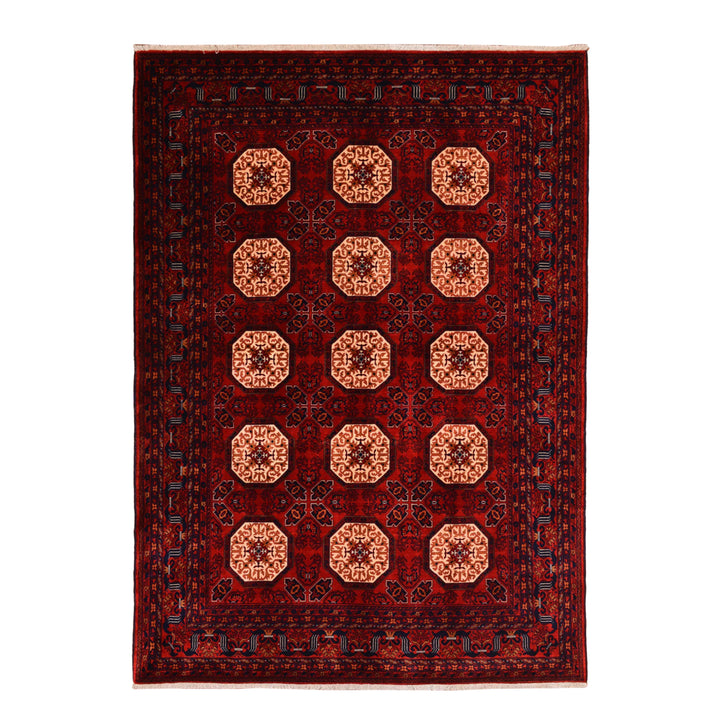 سجادة أفغانية بيلسيك أصلية منسوجة يدويًا من الصوف المصبوغ بالجذور 175 × 252 4.41 متر مربع - 6 × 8 قدم