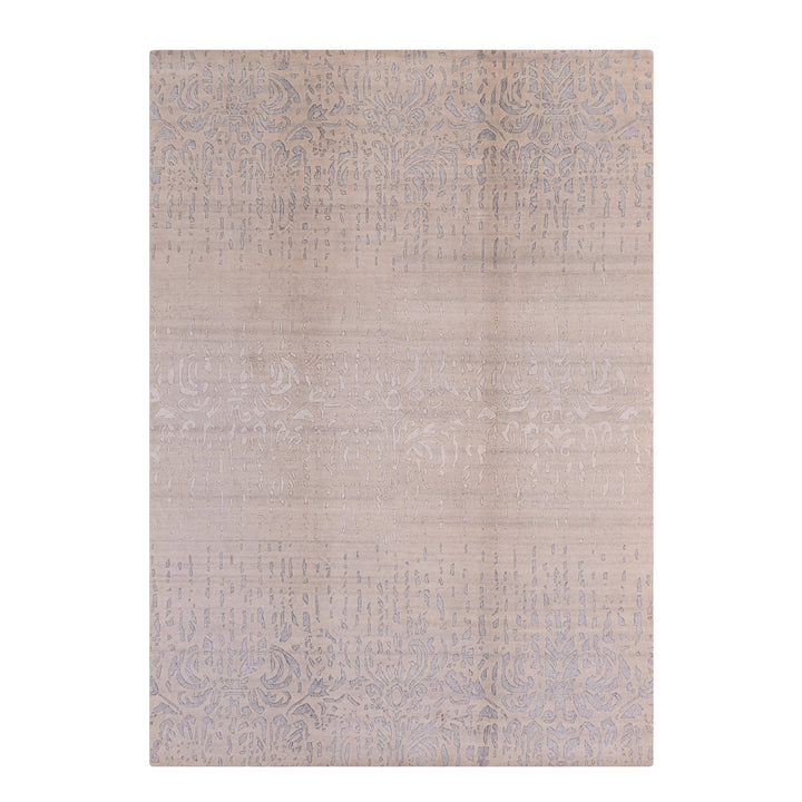 Modern BD Orijinal El Dokuması Gri Yün Bambu Halı 171x243 4.16 Metrekare - 5x8 ft