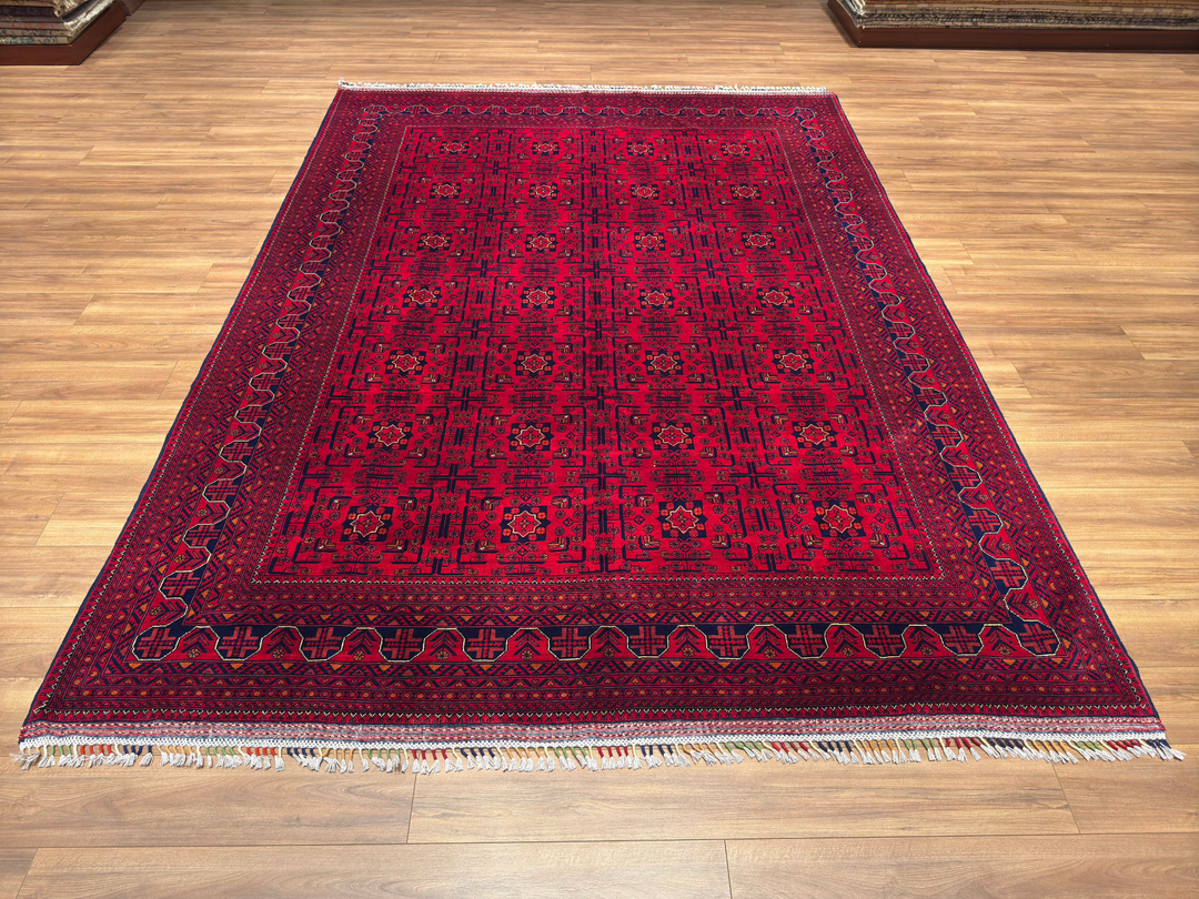 Afghan Carpet Hamyap Original Hand Woven Vegetable Dyed Wool 252x341 8.59 Square Meters - 9x12 ft