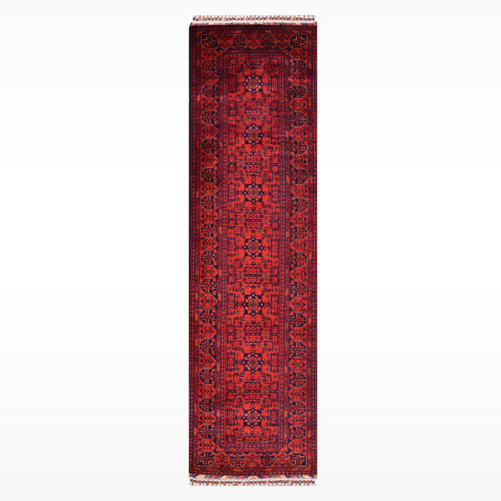 Afgan Halısı Hamyap Yolluk Orijinal El Dokuması Kök Boya Yün 0.79x304 2.40 Metrekare - 2x10 ft