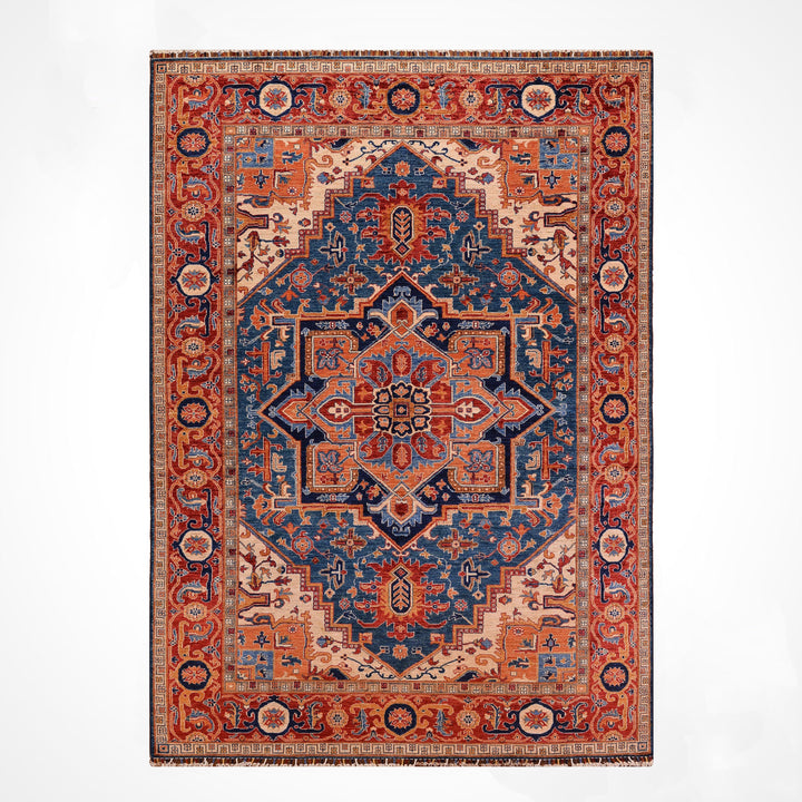 Heriz Orijinal El Dokuması Multi Kök Boya Yün Halı 199x312 6.21 Metrekare - 8x10 ft