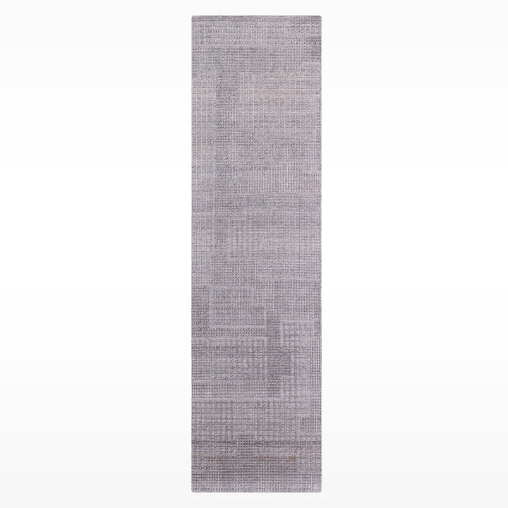 İskandinav Orijinal El Dokuması Gri Yün Halı