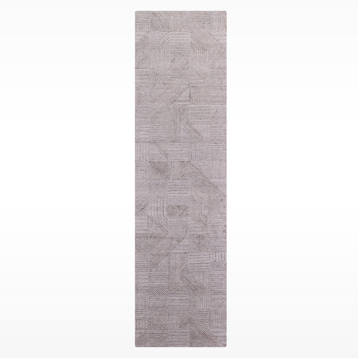 İskandinav Orijinal El Dokuması Açık Kahverengi Yün Halı