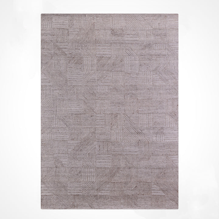 İskandinav Orijinal El Dokuması Açık Kahverengi Yün Halı