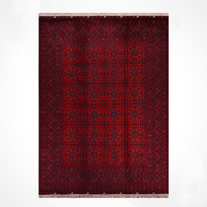 Afgan Halısı Bilcik Orijinal El Dokuması Kök Boya Yün 201x297 5.97 Metrekare - 7x10 ft