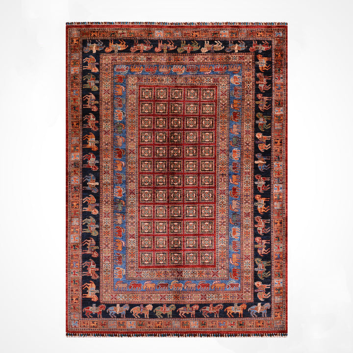 Pazırık Orijinal El Dokuması Multi Kök Boya Yün Halı 170x265 4.51 Metrekare - 5x8 ft