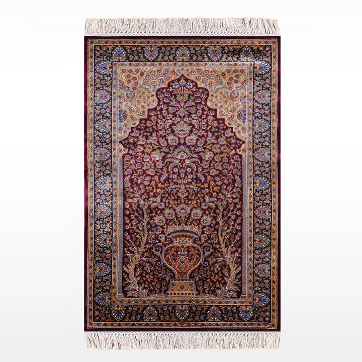 Kırmızı Lacivert Seccade 0.80x125 1 Metrekare Namazlık - 2x4 ft