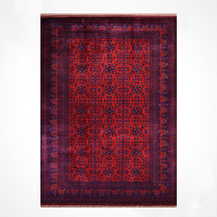 Afgan Halısı Bilcik Orijinal El Dokuması Kök Boya Yün 201x295 5.93 Metrekare - 7x10 ft