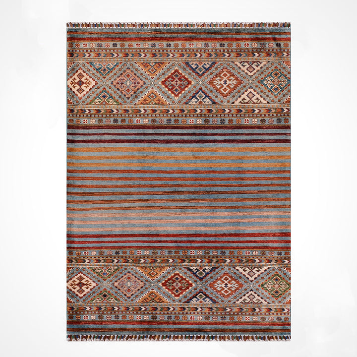 Khorjin Orijinal El Dokuması Multi Kök Boya Yün Halı 102x151 1.54 Metrekare - 3x5 ft