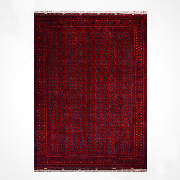 Afgan Halısı Bilcik Buhara Orijinal El Dokuması Kök Boya Yün 249x347 8.64 Metrekare - 8x12 ft