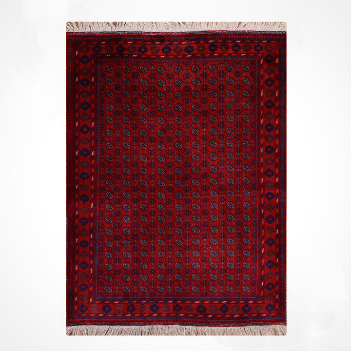 Afgan Halısı Bilcik Buhara Orijinal El Dokuması Kök Boya Yün 147x199 2.93 Metrekare - 5x7 ft