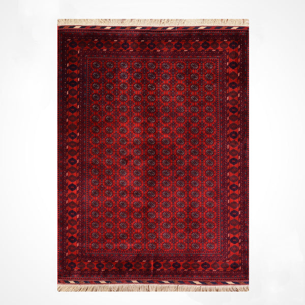 Afgan Halısı Bilcik Buhara Orijinal El Dokuması Kök Boya Yün 148x202 2.99 Metrekare - 5x7 ft