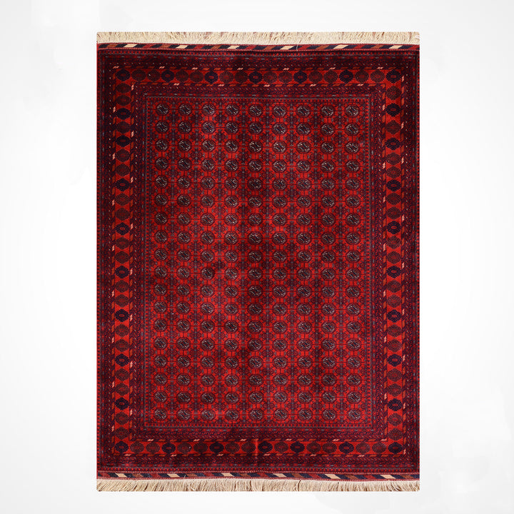 Afgan Halısı Bilcik Buhara Orijinal El Dokuması Kök Boya Yün 148x202 2.99 Metrekare - 5x7 ft