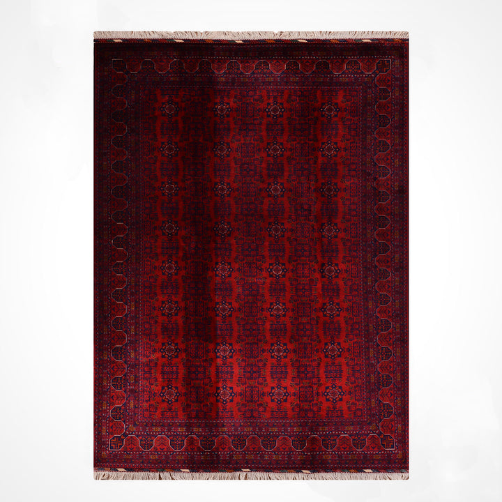 Afgan Halısı Bilcik Orijinal El Dokuması Kök Boya Yün 197x298 5.87 Metrekare - 7x10 ft