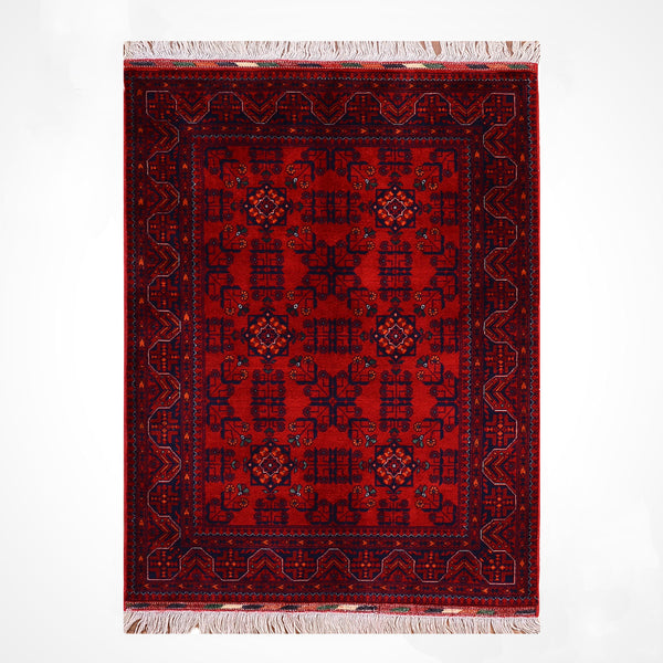 Afgan Halısı Bilcik Orijinal El Dokuması Kök Boya Yün 0.98x148 1.45 Metrekare - 3x5 ft