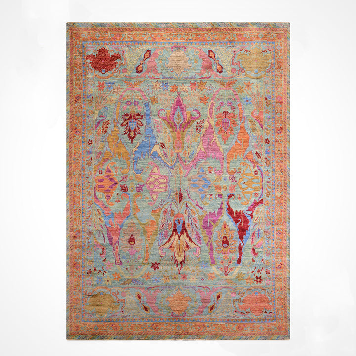 Selçuklu Orijinal El Dokuması Multi Kök Boya Yün Halı 276x367 10.13 Metrekare - 9x12 ft