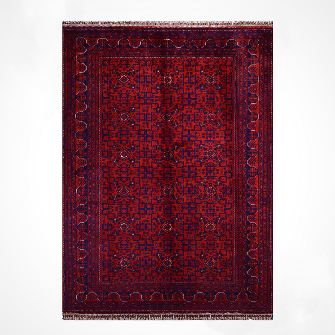 Afgan Halısı Hamyap Orijinal El Dokuması Kök Boya Yün 194x287 5.57 Metrekare - 6x9 ft