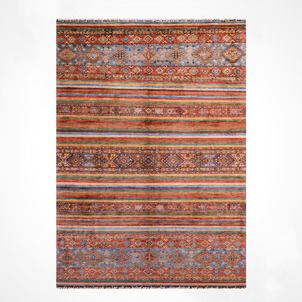 Khorjin Orijinal El Dokuması Multi Kök Boya Yün Halı 203x314 6.37 Metrekare - 7x10 ft