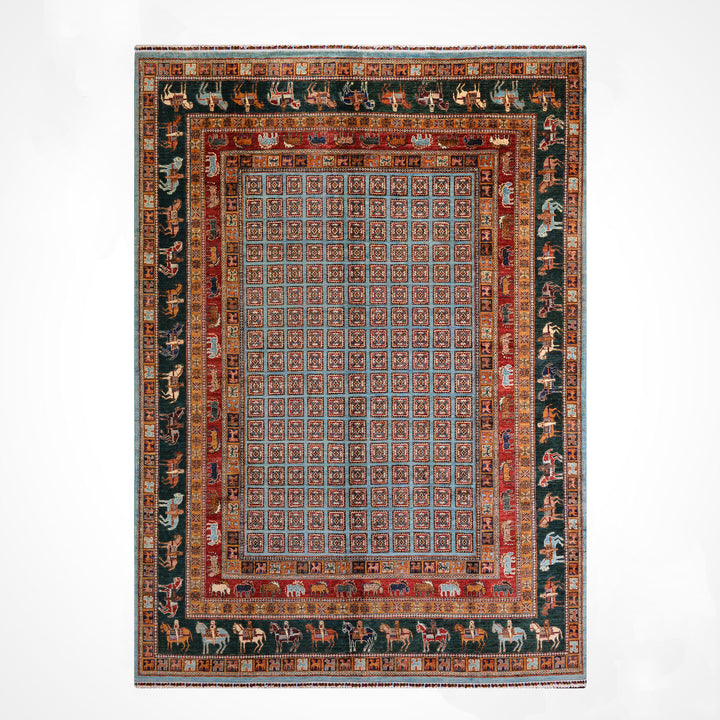 Pazırık Orijinal El Dokuması Multi Kök Boya Yün Halı 251x291 7.30 Metrekare - 8x10 ft