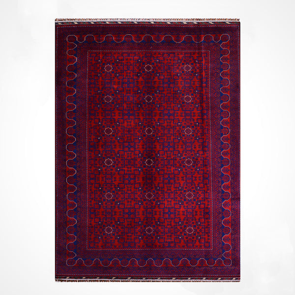 Afgan Halısı Hamyap Orijinal El Dokuması Kök Boya Yün 198x308 6.10 Metrekare - 7x10 ft