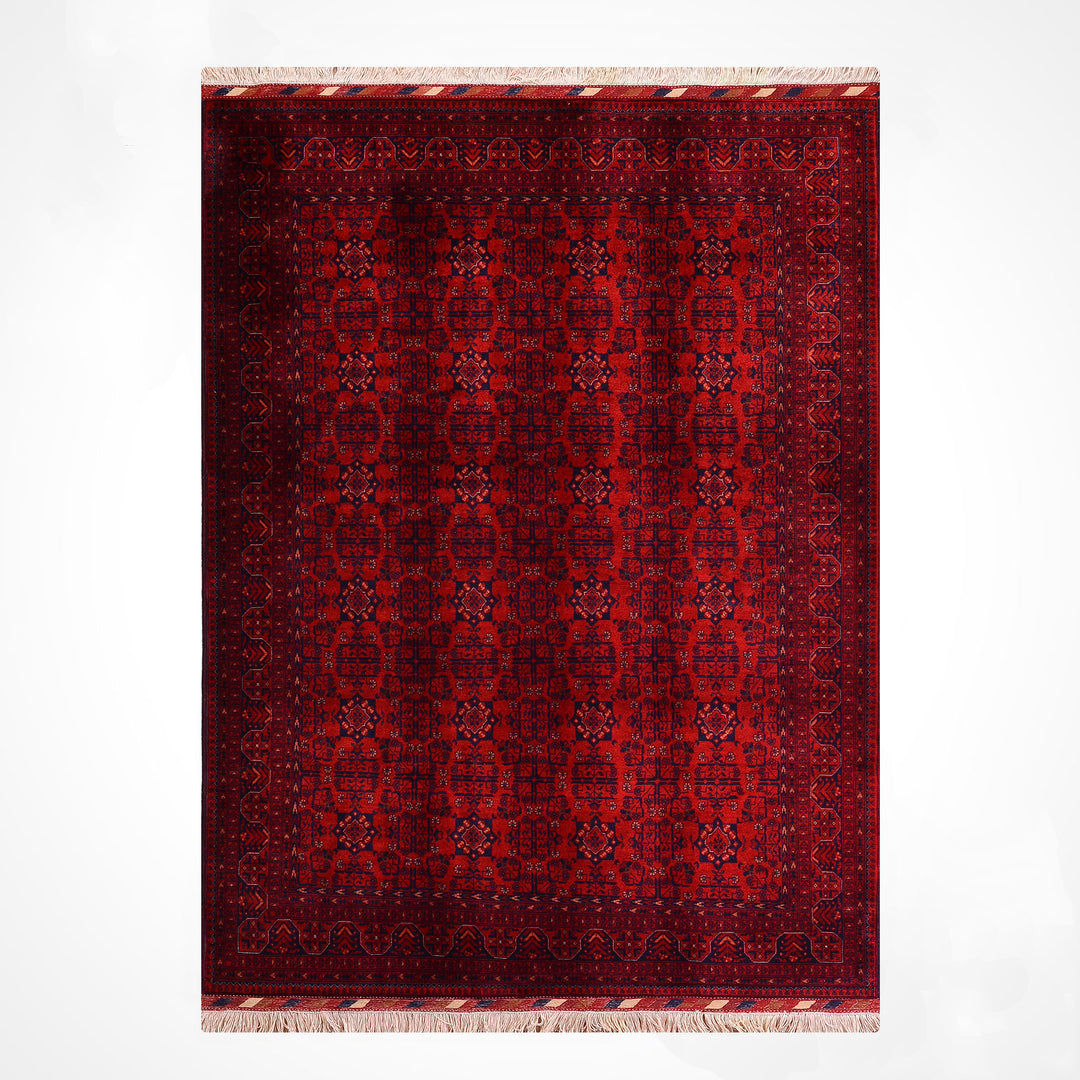 Afgan Halısı Bilcik Orijinal El Dokuması Kök Boya Yün 167x232 3.87 Metrekare - 6x8 ft