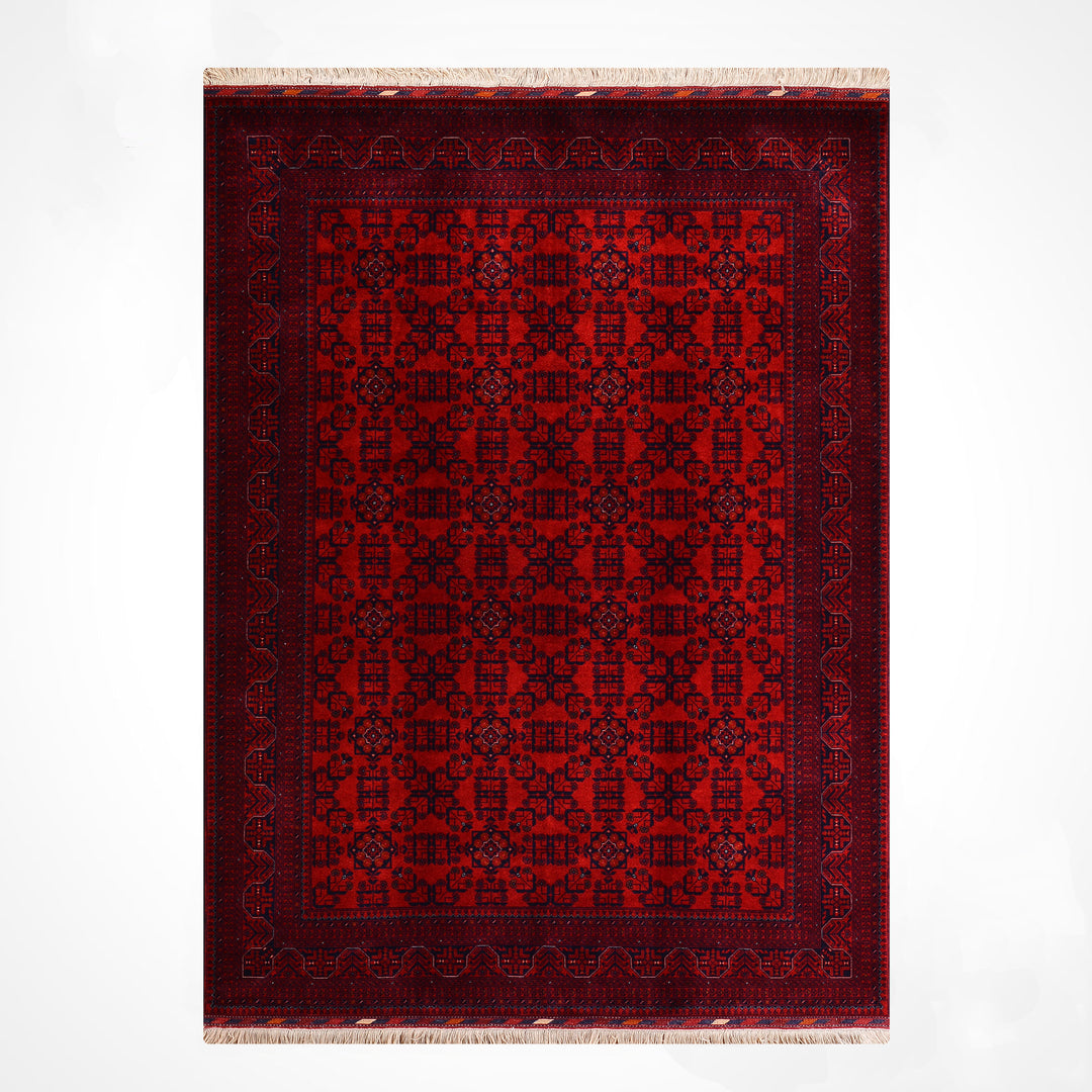 Afgan Halısı Bilcik Orijinal El Dokuması Kök Boya Yün 177x237 4.19 Metrekare - 6x8 ft