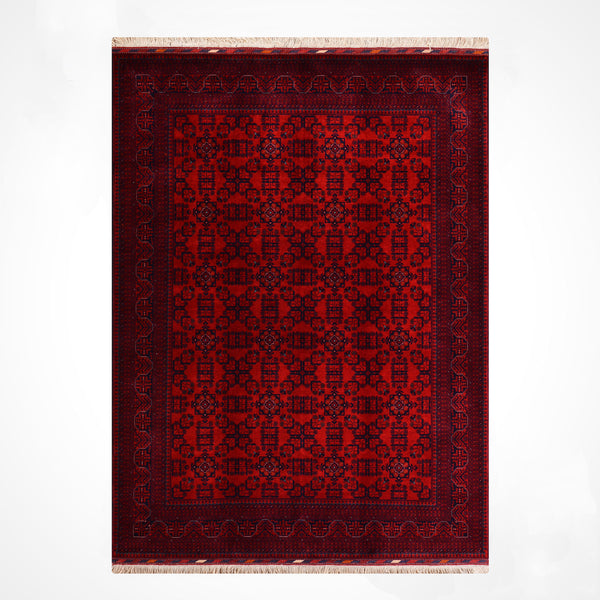Afgan Halısı Bilcik Orijinal El Dokuması Kök Boya Yün 177x237 4.19 Metrekare - 6x8 ft