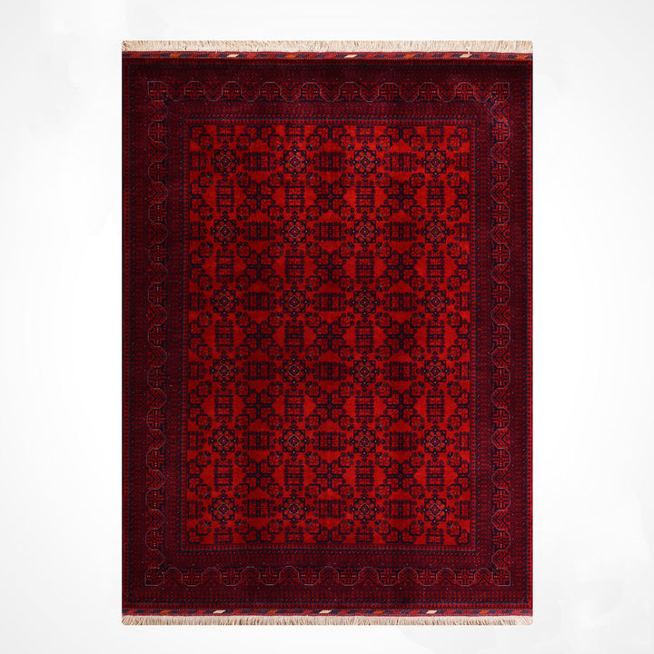 Afgan Halısı Bilcik Orijinal El Dokuması Kök Boya Yün 177x237 4.19 Metrekare - 6x8 ft