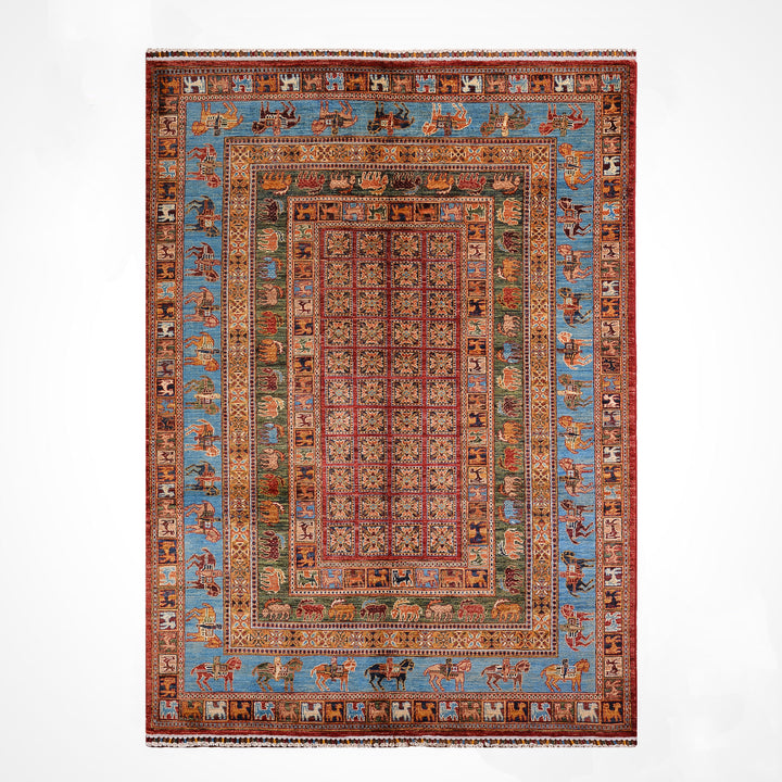 Pazırık Orijinal El Dokuması Multi Kök Boya Yün Halı 175x240 4.20 Metrekare - 5x8 ft