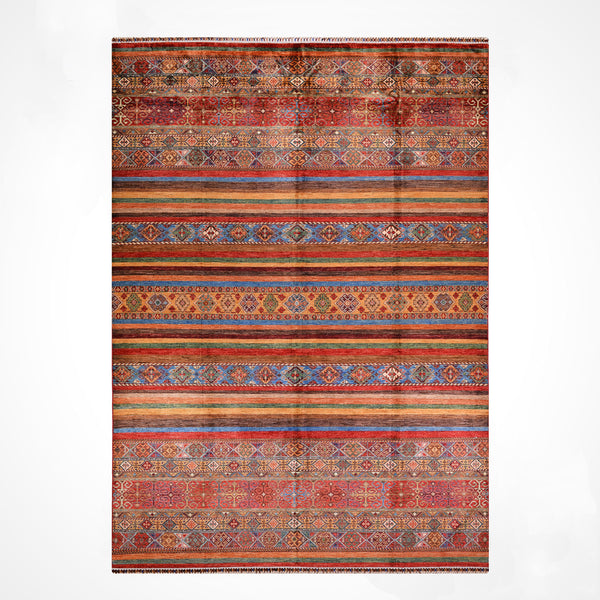 Khorjin Orijinal El Dokuması Multi Kök Boya Yün Halı 242x335 8.11 Metrekare - 8x11 ft