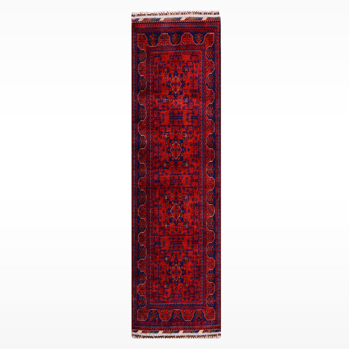 Afgan Halısı Hamyap Yolluk Orijinal El Dokuması Kök Boya Yün 0.78x200 1.56 Metrekare - 2x6 ft