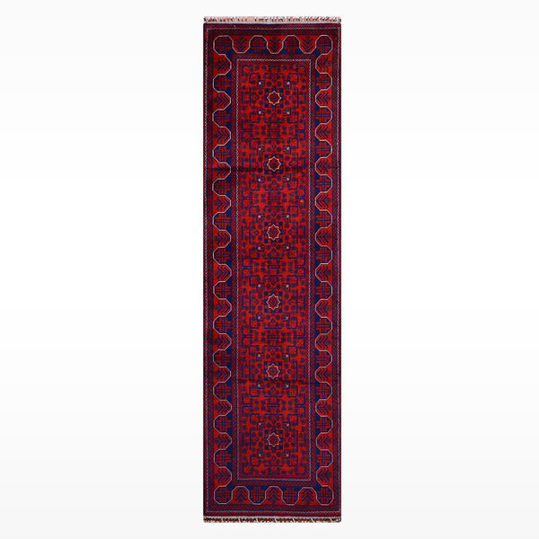 Afgan Halısı Hamyap Yolluk Orijinal El Dokuması Kök Boya Yün 0.80x296 2.37 Metrekare - 3x10 ft