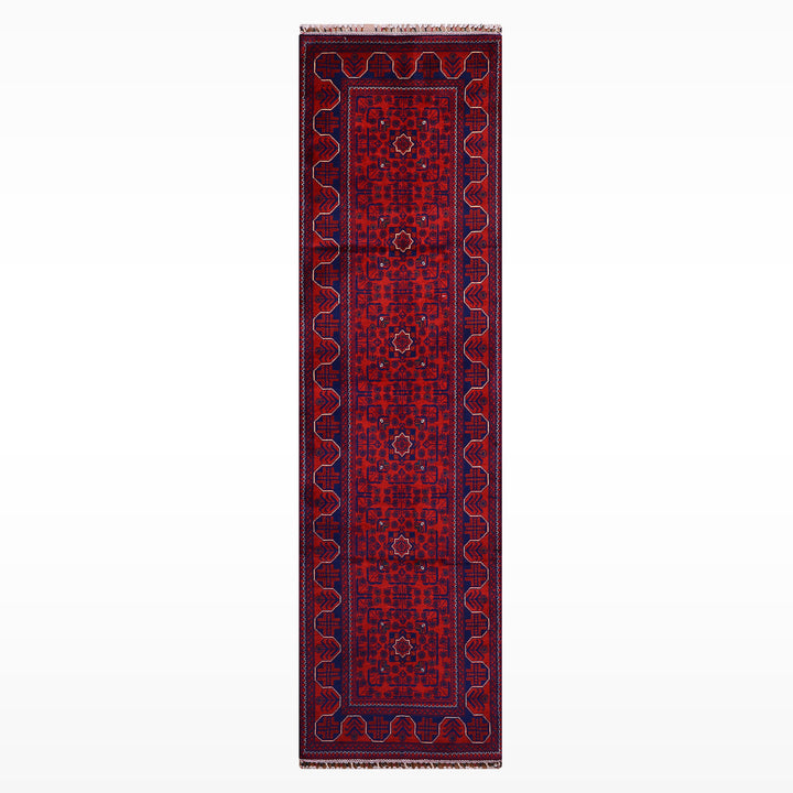 Afgan Halısı Hamyap Yolluk Orijinal El Dokuması Kök Boya Yün 0.80x296 2.37 Metrekare - 3x10 ft