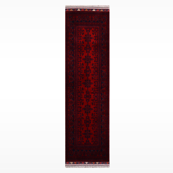 Afgan Halısı Yolluk Bilcik Orijinal El Dokuması Kök Boya Yün 0.80x198 1.58 Metrekare - 2x6 ft