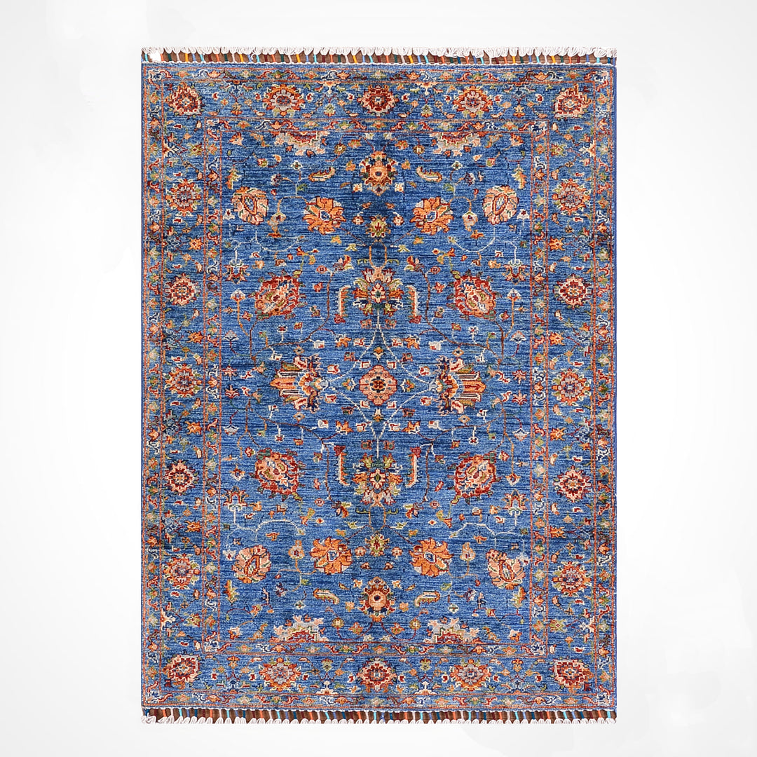 Sultani Binbirgece Orijinal El Dokuması Bej Kök Boya Yün Halı 102x151 1.54 Metrekare - 3x5 ft