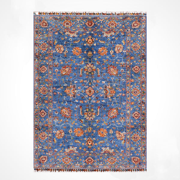 Sultani Binbirgece Orijinal El Dokuması Bej Kök Boya Yün Halı 102x151 1.54 Metrekare - 3x5 ft