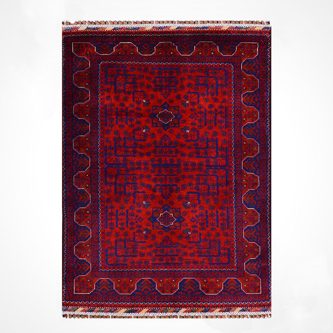 Afgan Halısı Hamyap Orijinal El Dokuması Kök Boya Yün 0.98x152 1.49 Metrekare - 3x5 ft